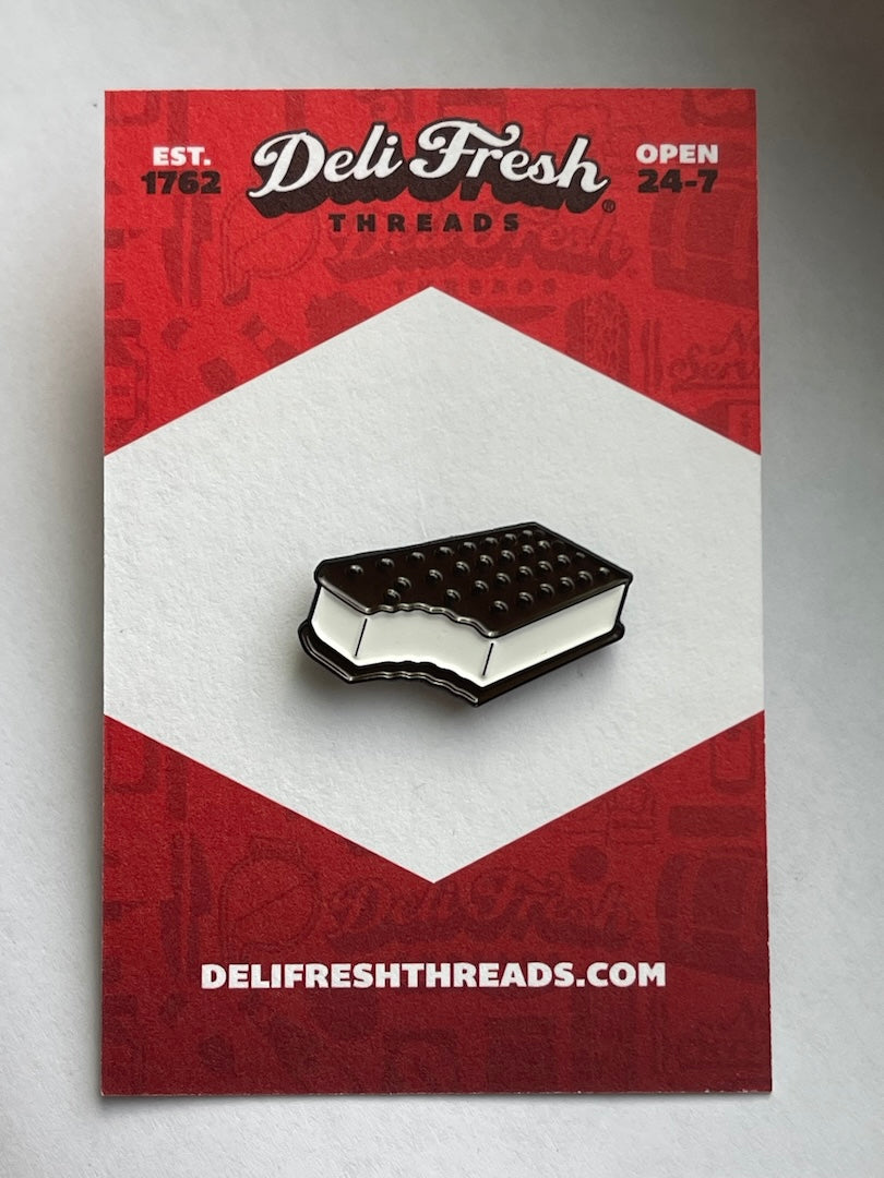 ice cream sandwich enamel pin 