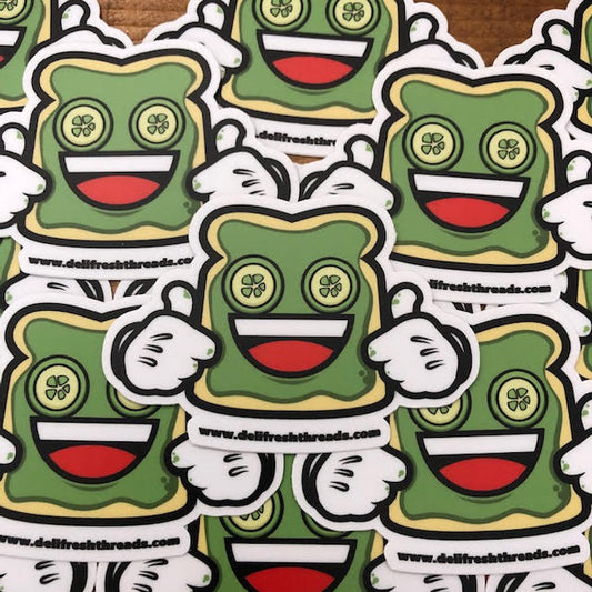 many Biggie Bread avocado stickers