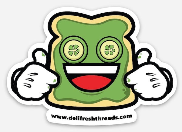 Biggie Bread Avocado Spa Sticker