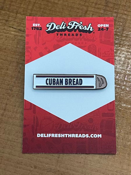 Cuban Bread Loaf Enamel pin with paper backing 