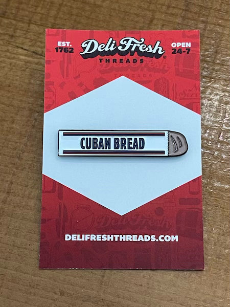 Cuban Bread Loaf Enamel pin with paper backing