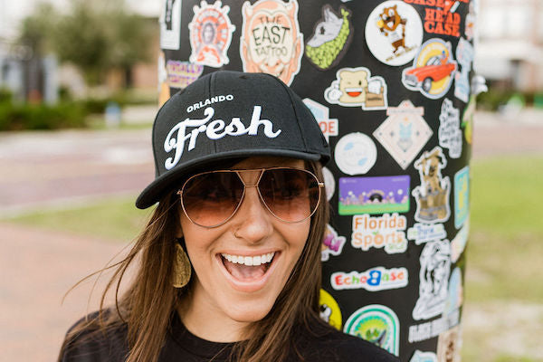Girl wearing Orlando Fresh Snapback