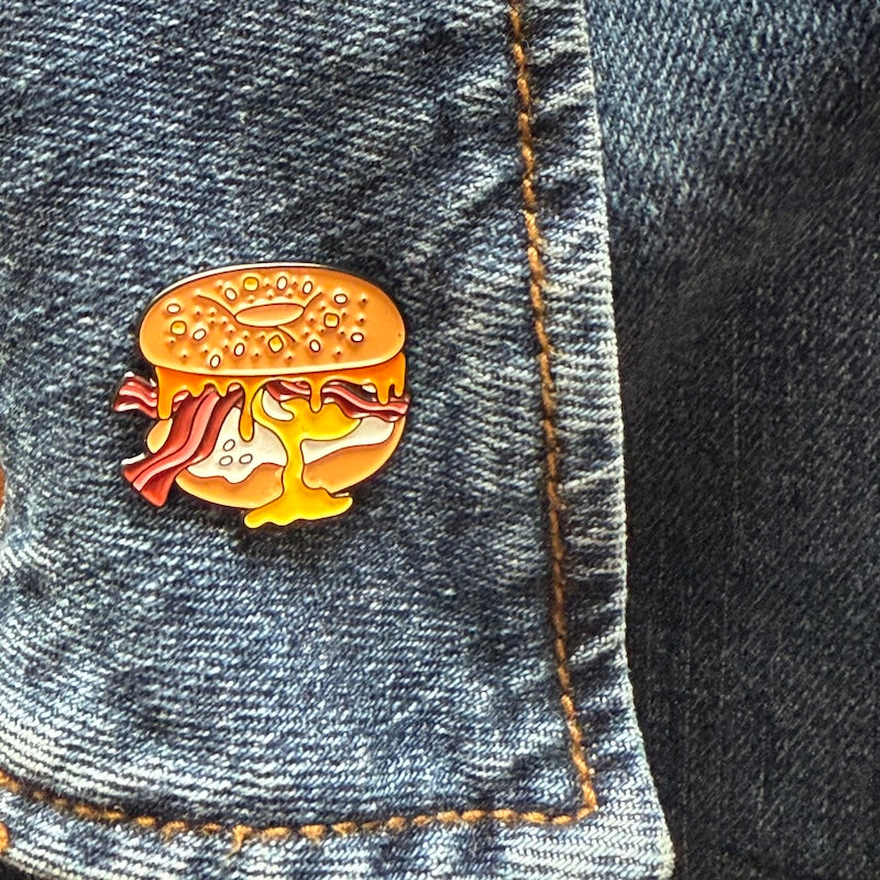 Bacon Egg and Cheese Enamel Pin