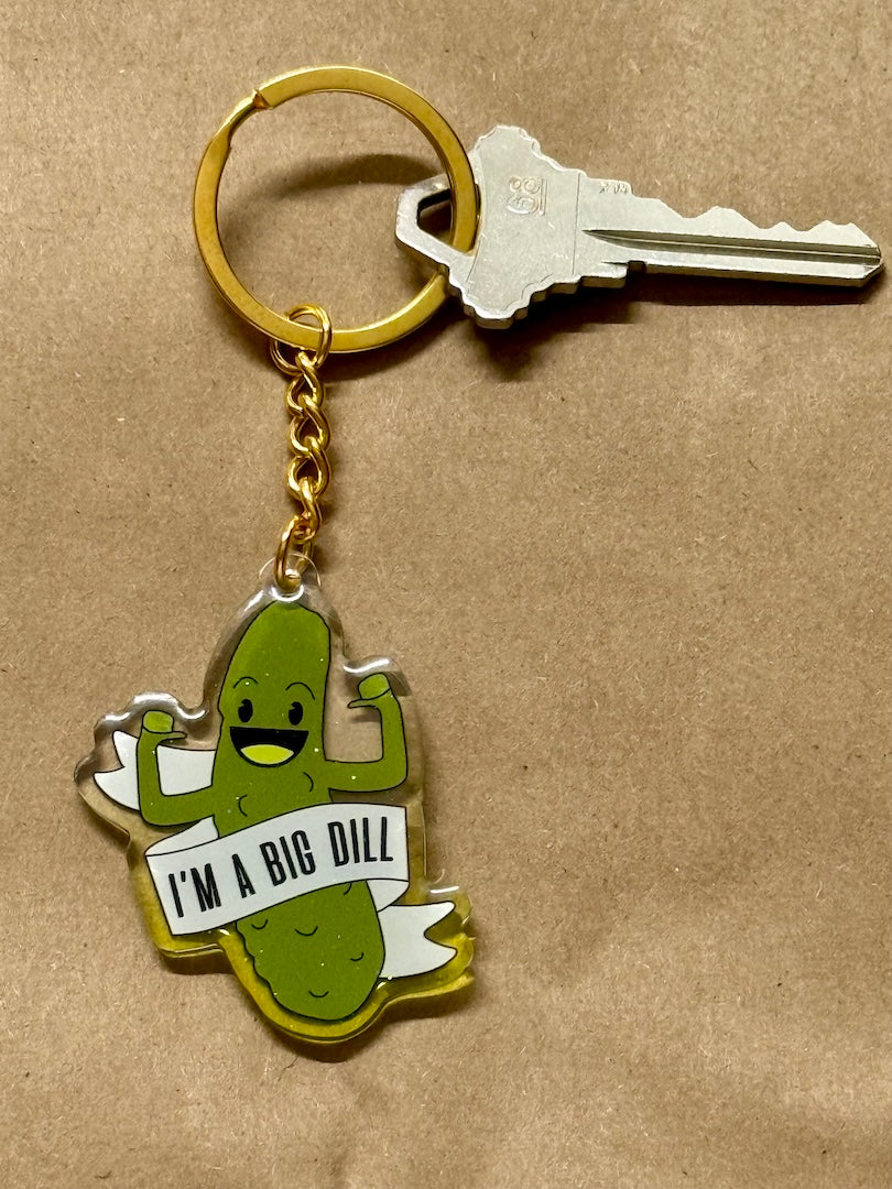 Big Dill Pickle Acrylic Keychain