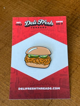 Load image into Gallery viewer, Chicken Sandwich Enamel pin with paper backing

