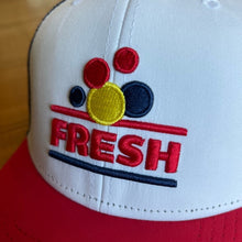 Load image into Gallery viewer, Closeup of Wonder Fresh Embroidered Snapback
