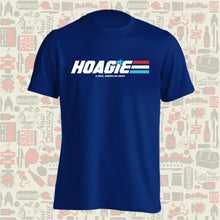 Load image into Gallery viewer, Navy Blue Hoagie A Real American Hero T-shirt
