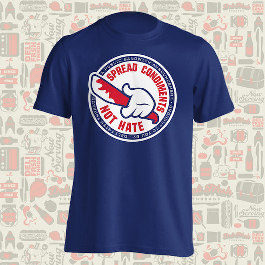 Spread Condiments not hate T-shirt mockup